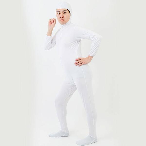 全身タイツ 白 Lサイズ ゼンタイ コスプレ コスチューム 衣装 仮装