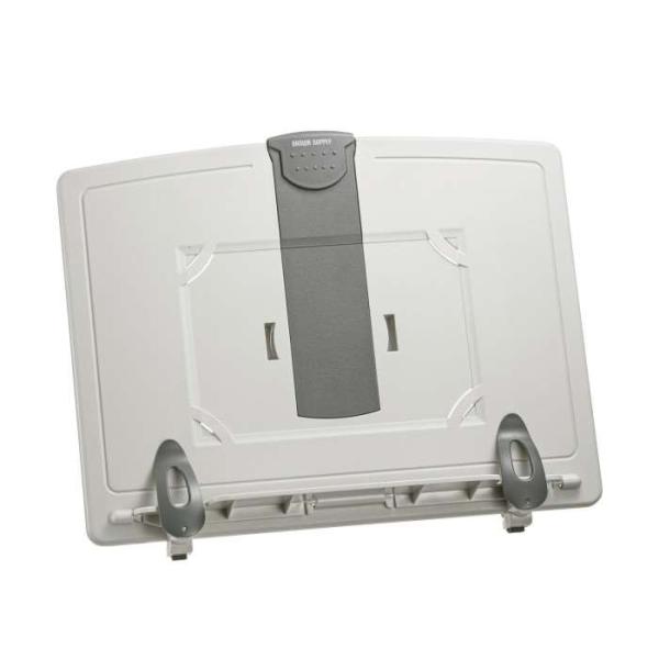 3段階での角度調整が可能です。 厚さ20mmまでの本に対応し、クリップで挟んだままでもページがめくりやすくなっています。クリップ上へ伸ばすことができ、A4を縦方向でホールドすることができます。中央部にはがきサイズのカレンダーや写真を挟むこと...