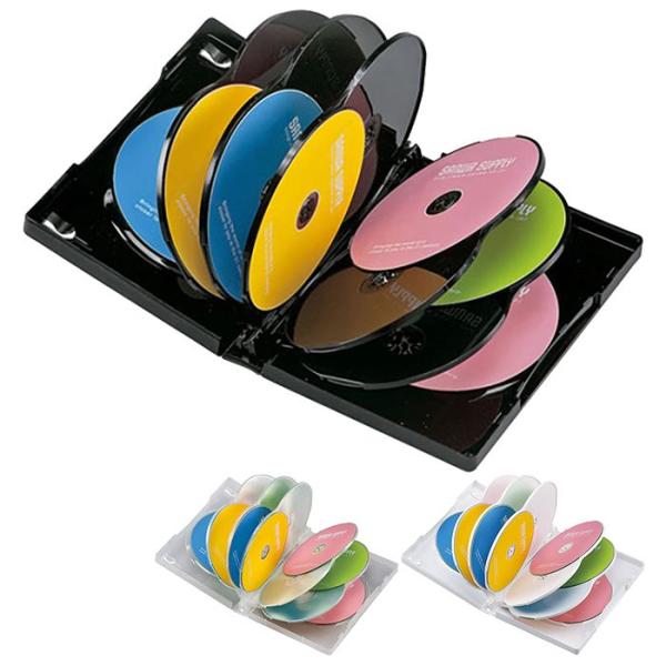 CD・DVD・ブルーレイ用 [36枚収納] DVDトールケース 12枚収納x3 ホワイト