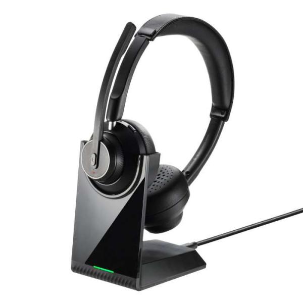 即日出荷 代引不可 Bluetoothステレオヘッドセット（クレードル付き・デュアルマイク）