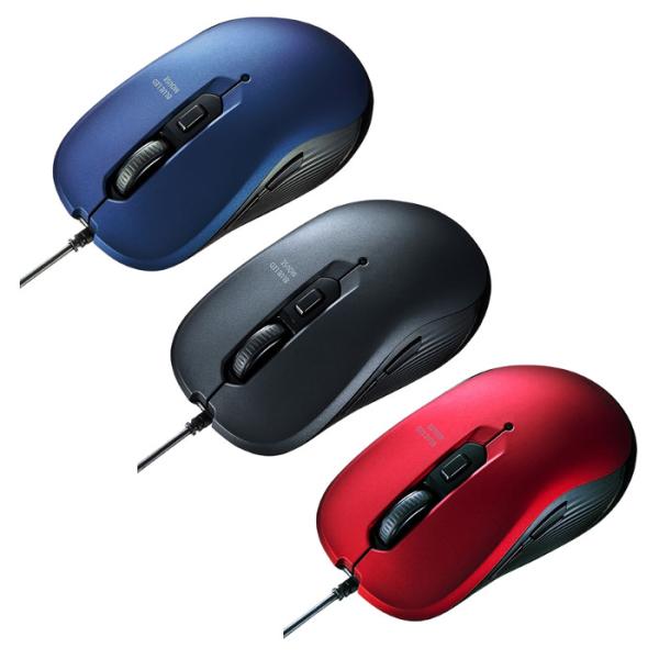 他サイト： 即日出荷 代引不可 有線ブルーLEDマウス  多機能 シンプルデザイン 5ボタン サンワサプライ MA-BL114の商品画像