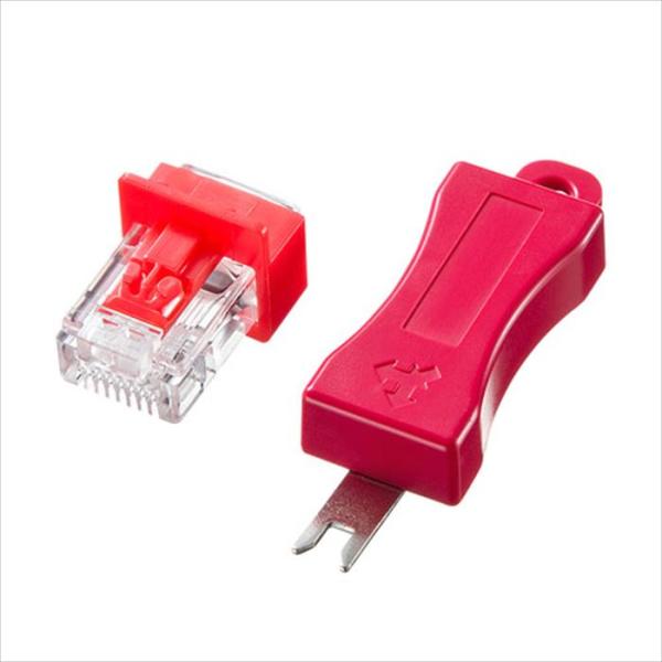 即日出荷 代引不可 RJ-45プラグロック 10個セット 不正アクセス防止 サンワサプライ ADT-RJ45LOCK