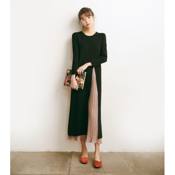 Iラインワンピース ロング丈 スリット フリル シンプル プリーツスカート ワンピース 韓国 大人かわいい 秋冬 Mme3027 Buyee Buyee 日本の通販商品 オークションの代理入札 代理購入