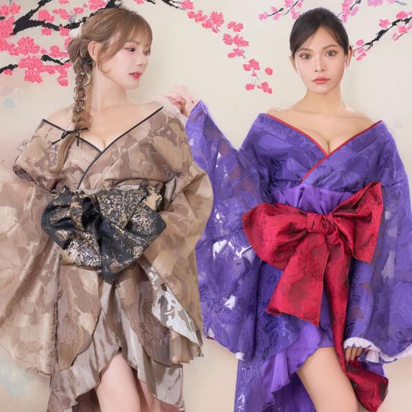 花魁 コスプレ 花魁ドレス アニマル柄 花柄 着物ドレス ミニ 花魁風 セクシー ドレス ワンピース 衣装 仮装 コスチューム 浴衣ドレス キャバドレス 和柄 和装