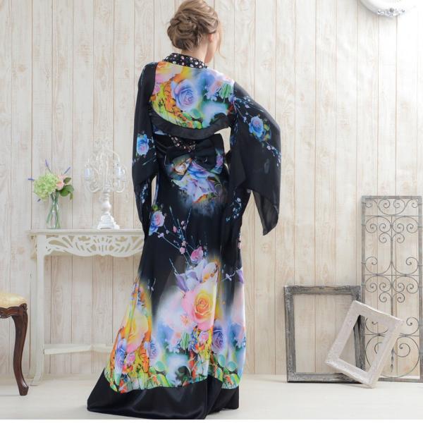 和服ドレス 着物ドレス ロング 衣装 送料無料 ボレロ付き背中リボン 和風花柄シフォン着物ロングドレス 和服ドレス ロング よさこい 衣装 和服 ドレス Buyee Buyee 일본 통신 판매 상품 옥션의 대리 입찰 대리 구매 서비스