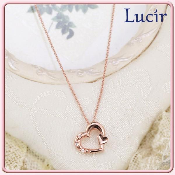 ハート ネックレス レディース オープンハート シルバー925 sweet 