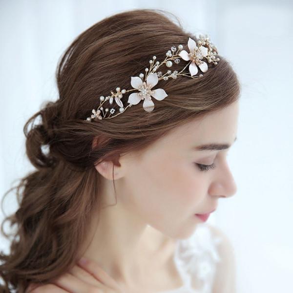 ウェディング ヘッドドレス パール 結婚式 カチューシャ アクセサリー 花 披露宴 花嫁 ゴールド Buyee Buyee Jasa Perwakilan Pembelian Barang Online Di Jepang