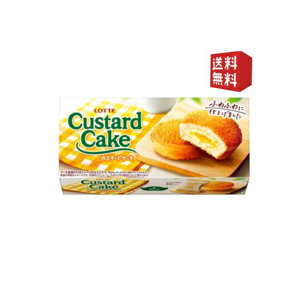 送料無料 ロッテ 6個カスタードケーキ 20箱 5箱×4セット 北海道800円・東北400円の別途送料加算