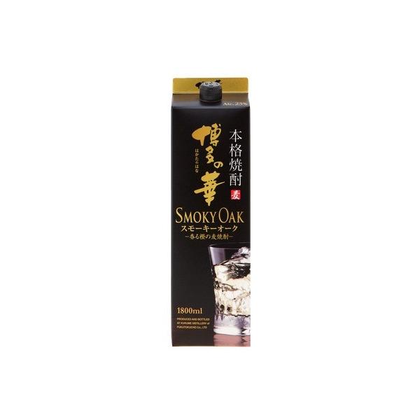 福徳長酒類 樽貯蔵 本格麦焼酎 博多の華 スモーキーオーク 麦 1.8Lパック ２ケース（12本） 25度 1800ml 麦焼酎 焼酎 むぎ焼酎 オーク樽 樽熟成 おすすめ