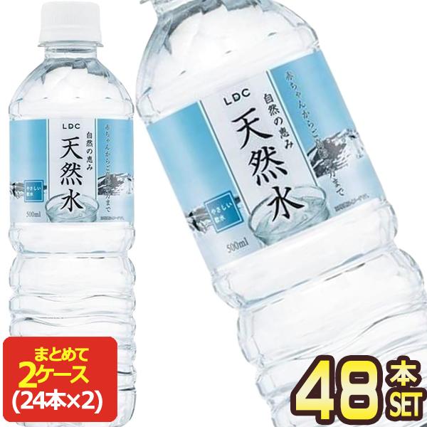 ライフドリンクカンパニー 自然の恵み 天然水 500ml PET × 48本 ナチュラル ミネラルウォーター 24本×2箱 送料無料【3〜4営業日以内に出荷】 :21690-2:ドリンク屋 店 通販 ペットの天然水 Vウォーター 2L*6コセット