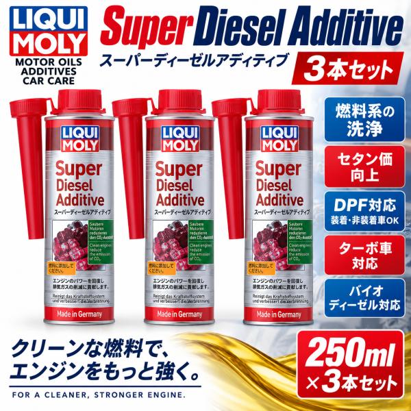 LIQUI MOLY リキモリ スーパーディーゼルアディティブ 250ml 3本セット ディーゼル燃料添加剤 20868