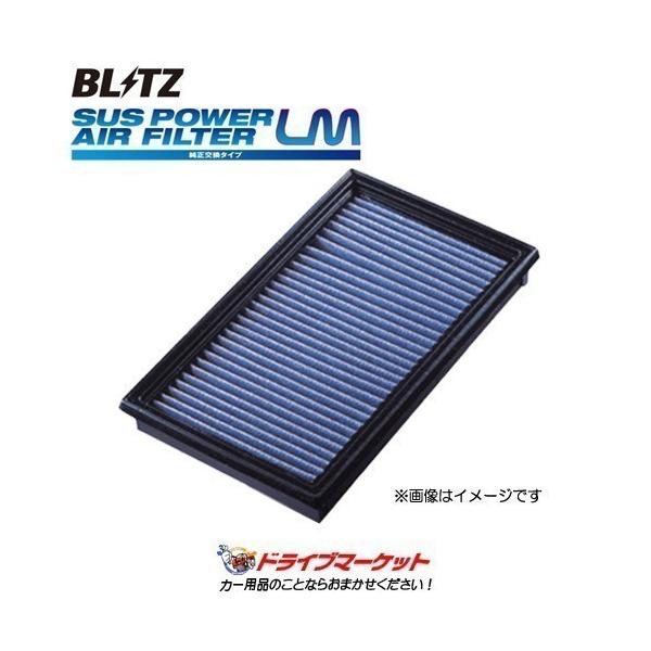 BLITZ サスパワークリーナー デミオ CX-3 mazda2 BLITZ ブリッツ SUSパワー エアークリーナー コアタイプLM ブルー