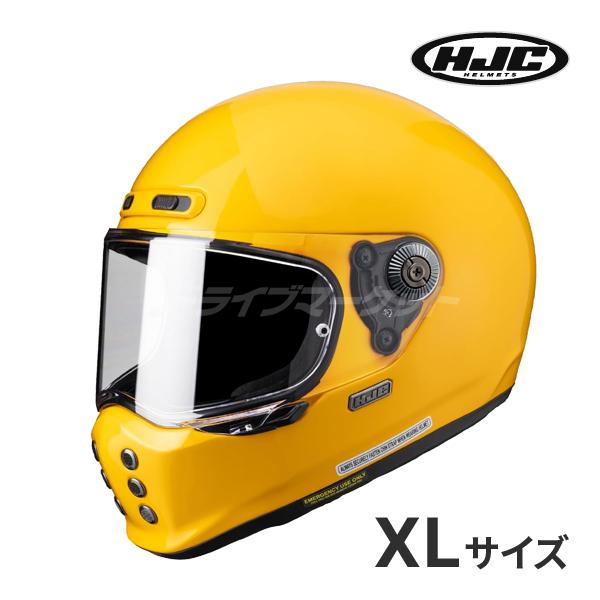 HJC V10 ソリッド HJH248 ディープイエロー XL(60-61cm) JAPAN FIT 正規販売品 バイクヘルメット フルフェイス  クラシック ベンチレーション