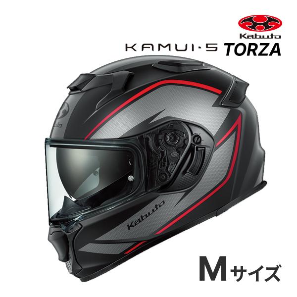 OGK KABUTO KAMUI 5 TORZA フラットブラックレッド  M(57-58cm) ヘルメット バイク フルフェイス カムイ 5 トルザ オージーケーカブト