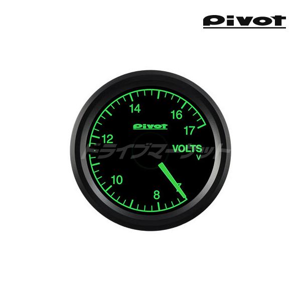 GSV-5G ピボット GT GAUGE-52 電圧計 センサータイプ φ52 グリーン照明