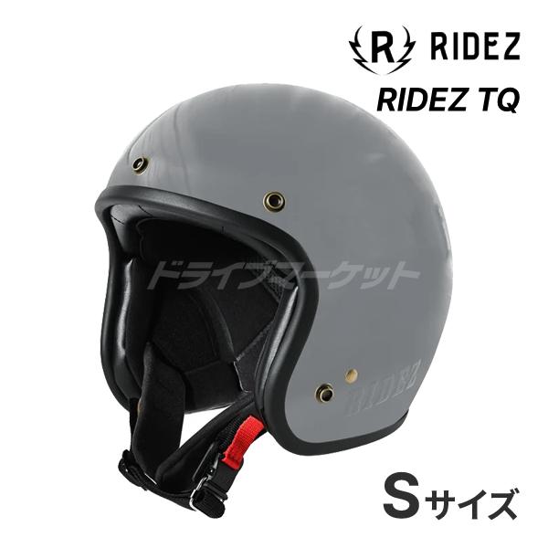 RIDEZ TQ HELMET グロスグレー S(55-56cm) ジェットヘルメット バイク用ヘルメット ライズ