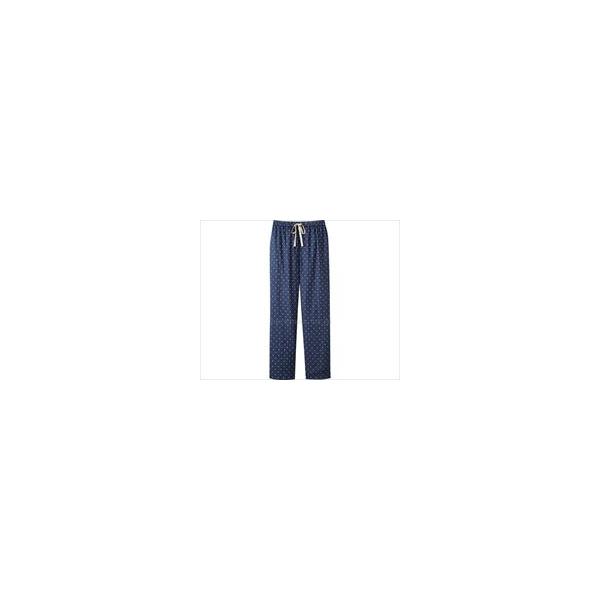 綿100％やわらか二重ガーゼパンツ / M ネイビースクエア(cm-506032)[販売単位:枚]