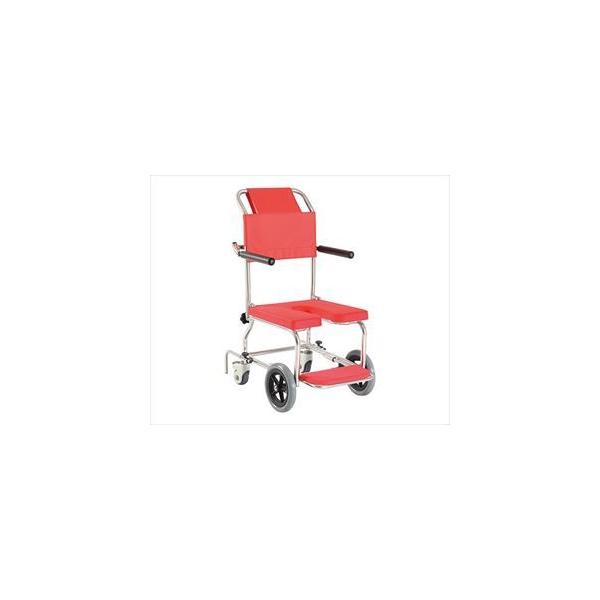 【組立必要】カワムラサイクル7-5863-14 シャワー用車いす レッド KSC-2/ST【1台】(as1-7-5863-14)