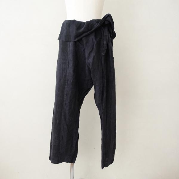 BLACK CRANE　リネン　バルーンパンツ　墨黒 BLACK CRANE リネン バルーンパンツ 墨黒 drop-kaitori_1-2205-245