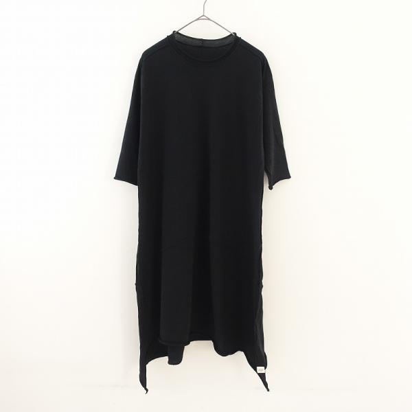 タマキニイメ　ワンピース　ブラック　コットン tan wool｜tamaki niime 玉木新雌