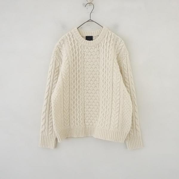 オオカミとフクロウ　美品☆ベージュ ケーブルニットセーター TA 10 オオカミとフクロウ 美品☆ベージュ ケーブルニットセーター TA 10