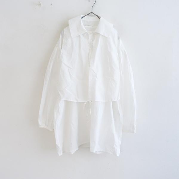 【美品】ECOLE DE CURIOSITES ホワイト長袖シャツ ブラウス 美品】ECOLE DE CURIOSITES ホワイト長袖シャツ ブラウス