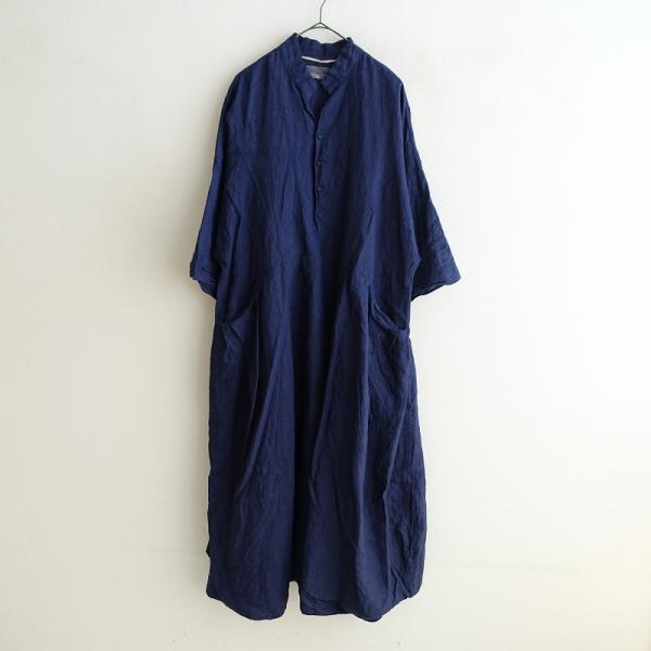 denier｜リネンロングワンピース　プルオーバー　インディゴ 楽天市場】即納 fog linen work フォグリネンワーク イリナ
