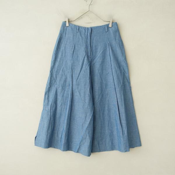 マックスマーラ MaxMara *コットンリネンシャンブレーワイド