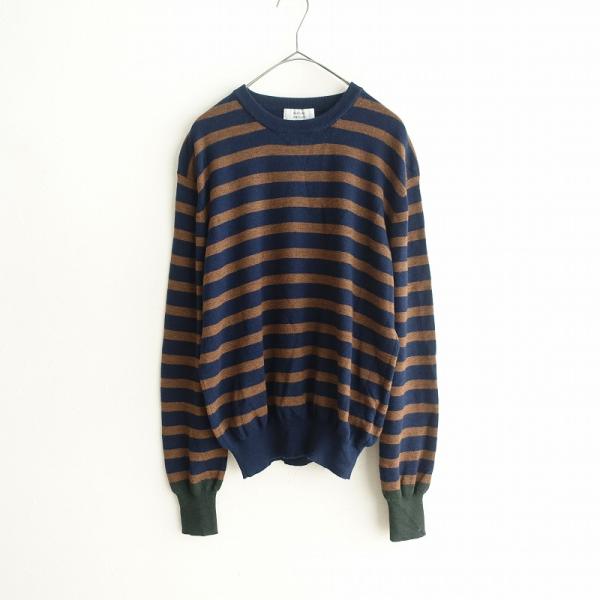 ニット+セーター atelier naruse 定価2.3万】アトリエナルセ atelier naruse *ウールボーダーニットプル