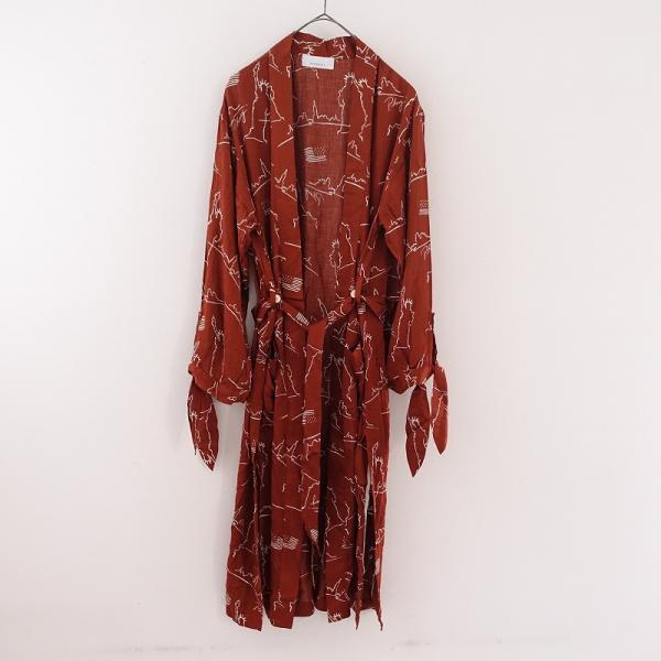 ♥70%Off♥新品☆Pheeny　リブニットロングカーディガン☆フィーニー PHEENY 【定価4.1万】フィーニー *NYC PRINTED ROBE プリント