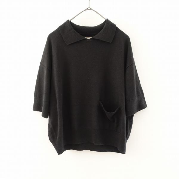 最終‼️MARGARET HOWELL 襟付きニットセーター　Ⅱ MARGARET HOWELL（マーガレットハウエル） *襟付きニットプルオーバー