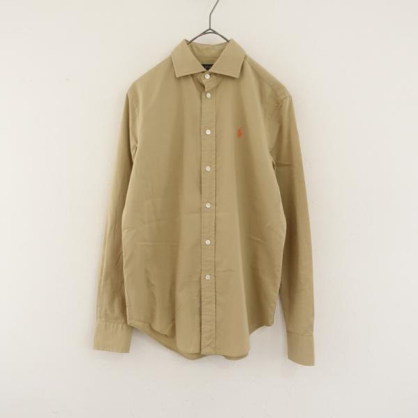 POLO RALPH LAUREN XSベージュ長袖シャツ 麻100% POLO RALPH LAUREN - ポロラルフローレン リネン100%シャツ