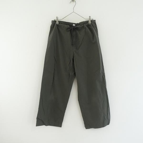 eleven2nd ワイドパンツ　M カーキ 定価3.1万】 イレブンセカンド eleven 2nd *コットンワイドパンツ