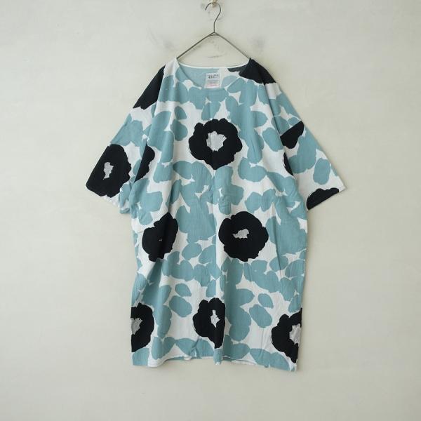 SOUSOU 貫頭衣 高島縮ソウソウ ワンピース コットン ゆったり ソウソウ SOU *貫頭衣 薙刀袖コットンワンピース*テキスタイル