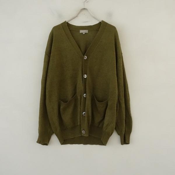美品 マーガレットハウエル リネン カーディガン 羽織り ダークグレー M FINE LINEN COTTON KNITWEAR | MARGARET HOWELL（マーガレット
