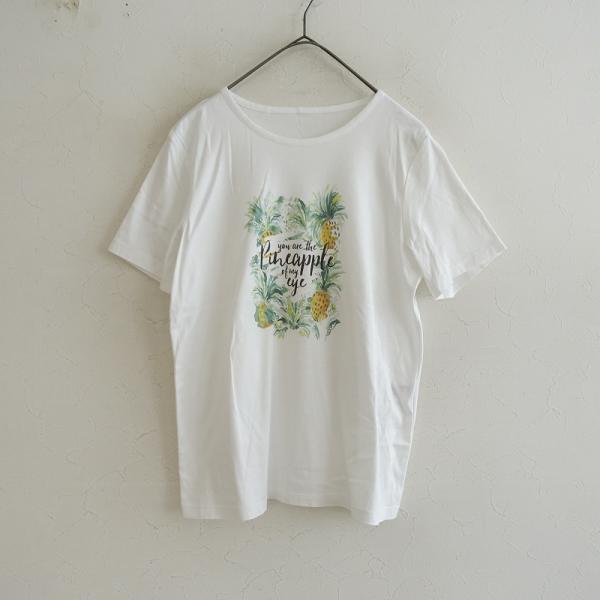レリアンホワイトレーベル Leilian WHITE LABEL *コットンプリント半袖
