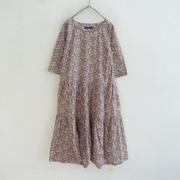 【着用1回】Excellent Wish ロングワンピース　リバティ　タナローン drop-kaitori_1-2507-46