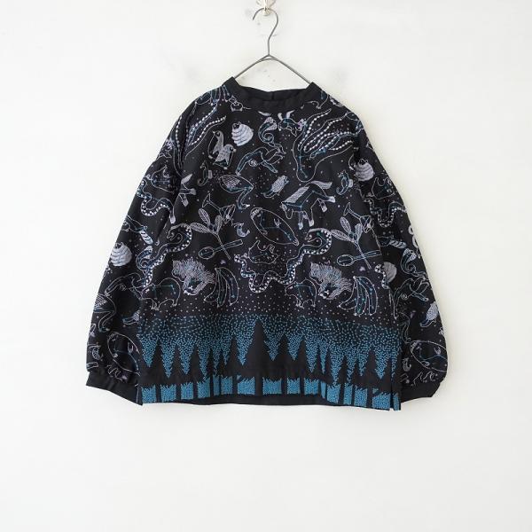 マーブルシュッド わらい 刺繍 ギャザー ブラウス シャツ marble SUD marble SUD 【未使用/定価2.2万】マーブルシュッド *Stella