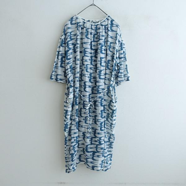 「専用」minaperhonen ワンピース　38 mina perhonen ミナペルホネンmina コットンシルク総柄プリント