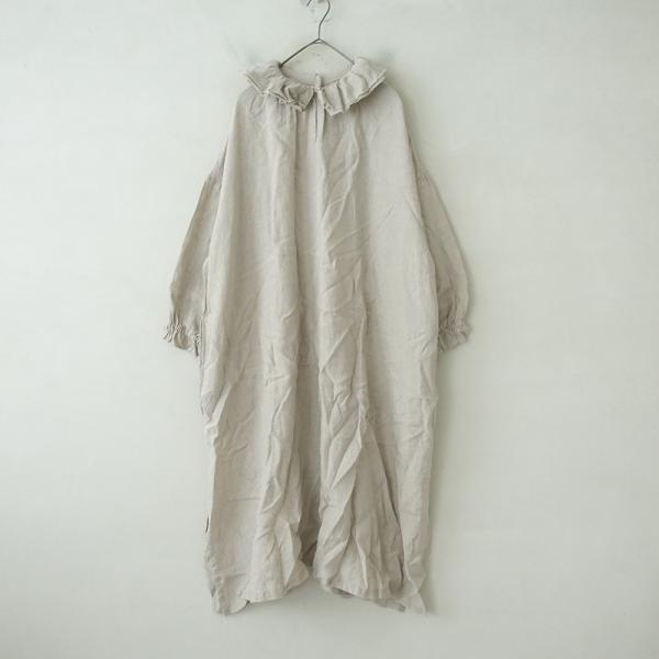 モトミ motomi.m *リネンフリルカラー2wayワンピース*ドレス麻