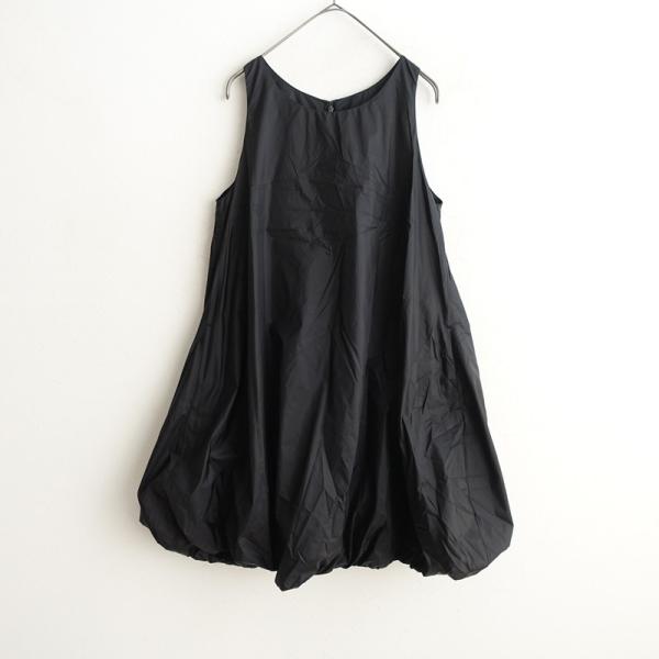 AMOMENTO アモーメント　ナイロン ボリューム ミニ ドレス　黒 フレア NYLON VOLUME MINI DRESS -ナイロンボリュームミニドレス-AMOMENTO（ア