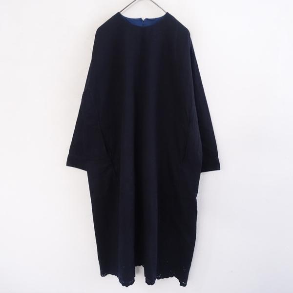 45アールピーエム R45RPM *藍納戸の栗サテンカットワーク馬ドレス*0