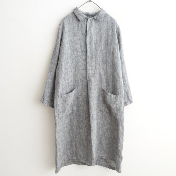 フォグリネンワーク fog linen work *ヘリンボーンワンピース*リネン麻