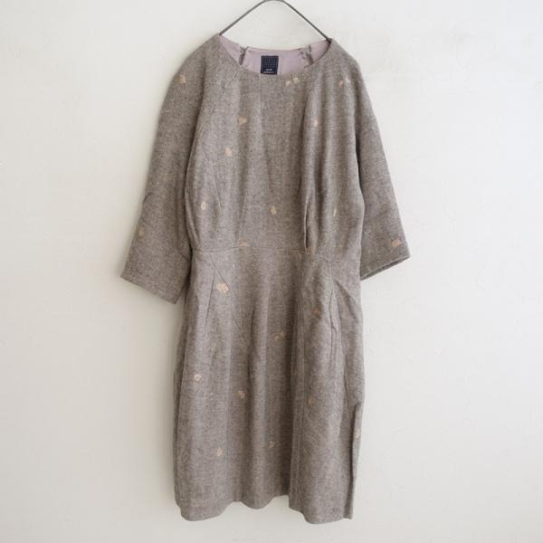 mina perhonen（ミナペルホネン） *pebble 刺しゅうワンピース*40