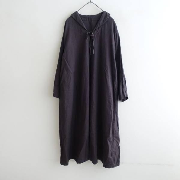 nest Robe（ネストローブ） *ショールカラーリネンAラインワンピース*F
