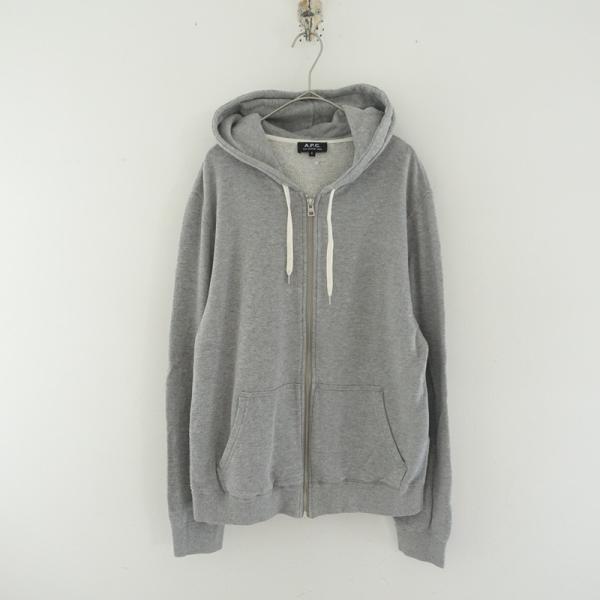 アーペーセー コットンスエード ジップアップパーカー A.P.C.（アーペーセー） *コットン裏毛スウェットジップアップパーカー
