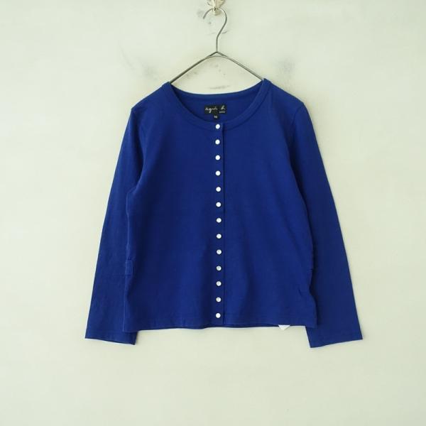 アニエスベー agnes b. *カーディガンプレッション*2羽織りカットソー綿コットン青ブルーアニエスb.(1-2606-600)【92G62】