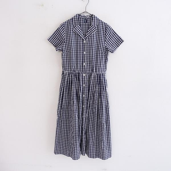ドゥロワー　チェックワンピース アードゥヴー Art de V. *コットンチェック柄ワンピース*36綿