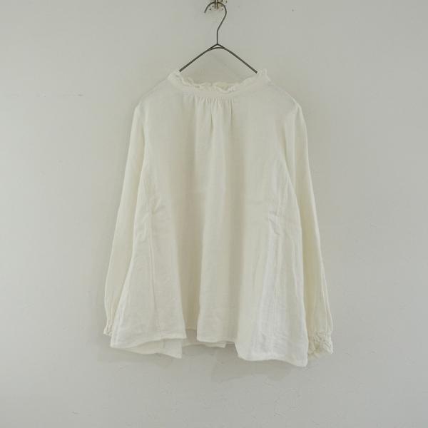 近年モデル✨ネストローブ 2way リネンビエラスタンドフリルブラウス nest Robe ネストローブ *リネンビエラスタンドフリルカラー