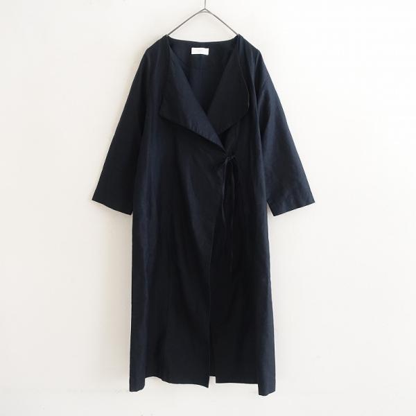 かぐれ kagure *コットンリネンカシュクールワンピース*F濃紺